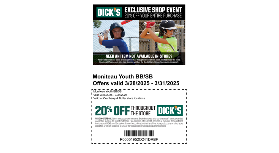 20% Off Dicks coupon